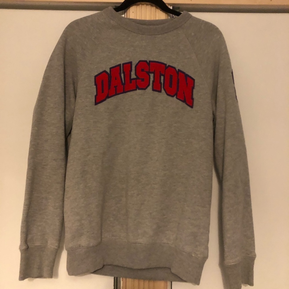 Men’s grey crewneck “Dalston” sweatshirt, size S